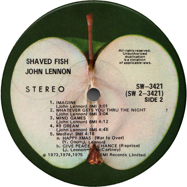 John Lennon, John Lennon, The Plastic Ono Band : Shaved Fish (LP, Comp, Jac)
