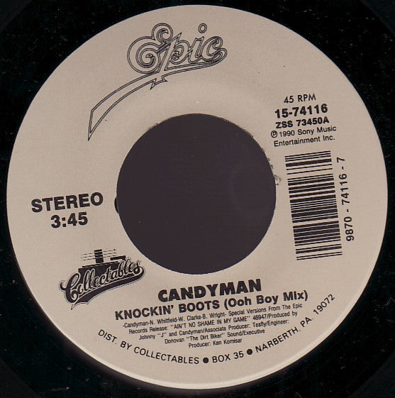 Candyman : Knockin' Boots / Melt In Your Mouth (7", Single)