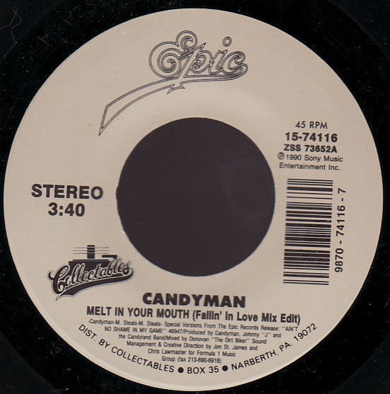 Candyman : Knockin' Boots / Melt In Your Mouth (7", Single)