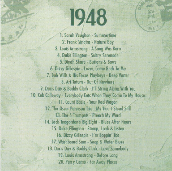 Various : 20 Original Hit Songs Of 1948 (CD, Comp)