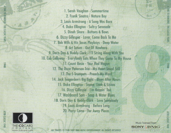 Various : 20 Original Hit Songs Of 1948 (CD, Comp)