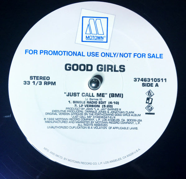 The Good Girls : Just Call Me (12", Promo)