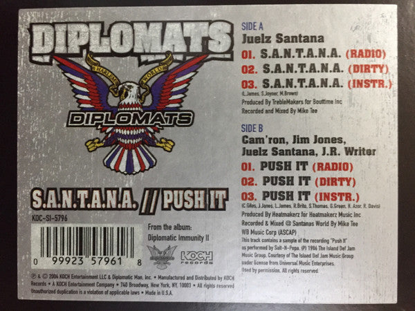 Juelz Santana / The Diplomats : S.A.N.T.A.N.A. / Push It (12")
