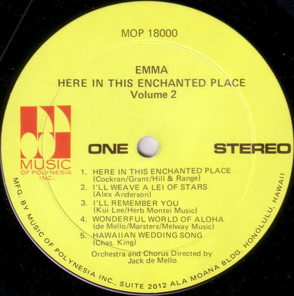 Emma Veary : Emma Volume II Here In This Enchanted Place (LP, Album)