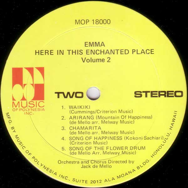 Emma Veary : Emma Volume II Here In This Enchanted Place (LP, Album)