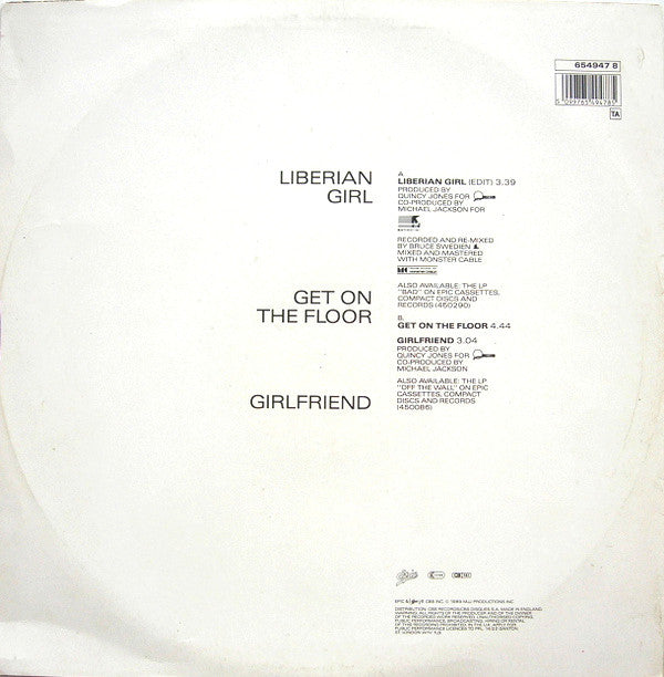 Michael Jackson : Liberian Girl (12")