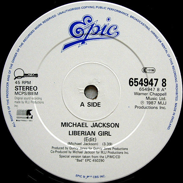 Michael Jackson : Liberian Girl (12")
