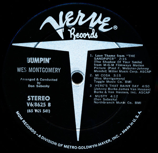 Wes Montgomery : Bumpin' (LP, Album, RP, Gat)