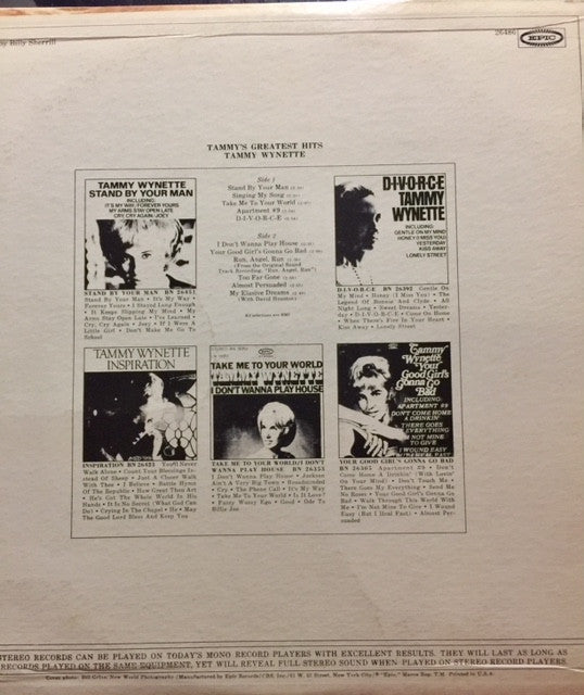 Tammy Wynette : Tammy's Greatest Hits (LP, Comp, RE, Pit)