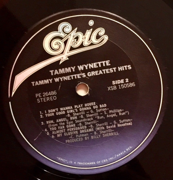 Tammy Wynette : Tammy's Greatest Hits (LP, Comp, RE, Pit)