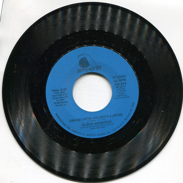 Glenn Medeiros : Long And Lasting Love (Once In A Lifetime) (7", Single, Styrene, Car)