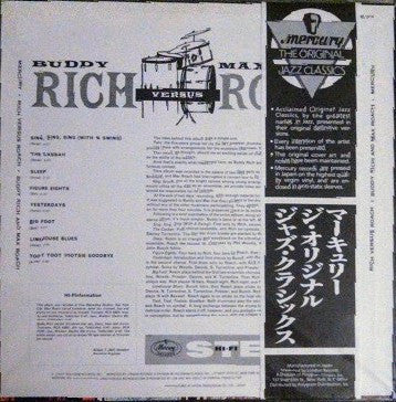 Buddy Rich And Max Roach : Rich Versus Roach (LP, Album, RE)