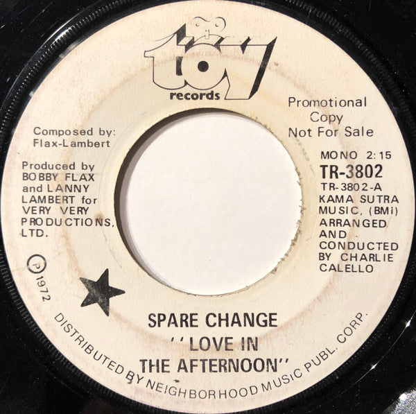 Spare Change : Love In The Afternoon (7", Single, Mono, Promo)