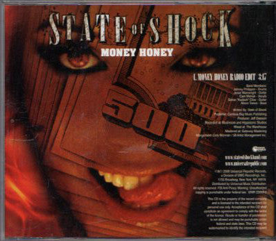State Of Shock : Money Honey (CD, Single, Promo)