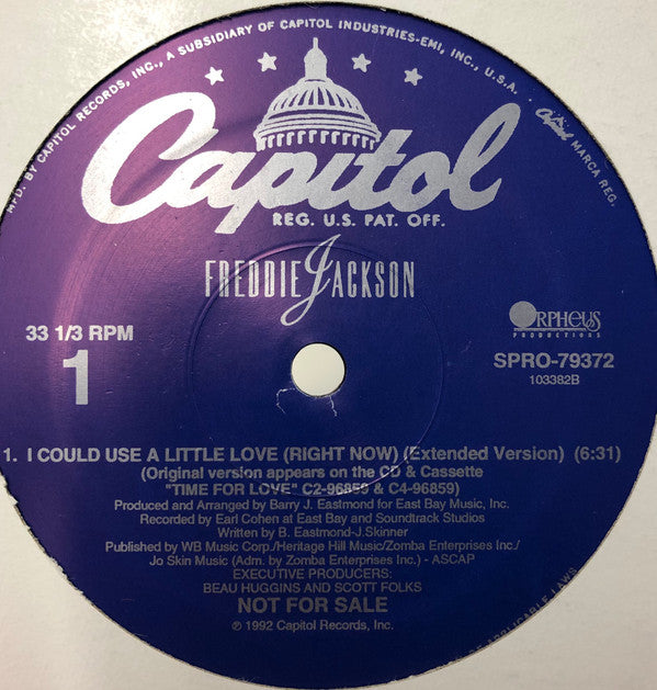 Freddie Jackson : I Could Use A Little Love (Right Now) (12", Promo)