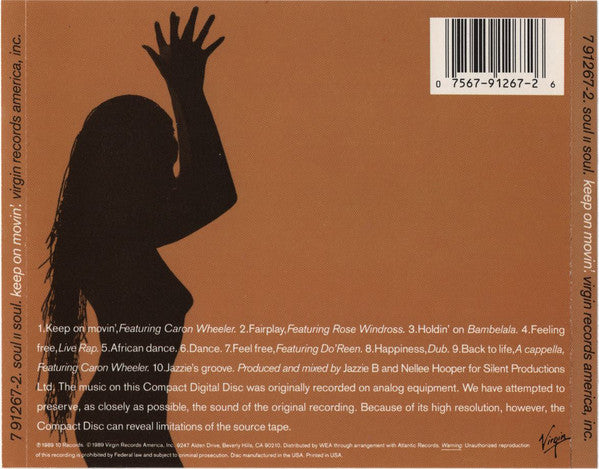 Soul II Soul : Keep On Movin' (CD, Album)
