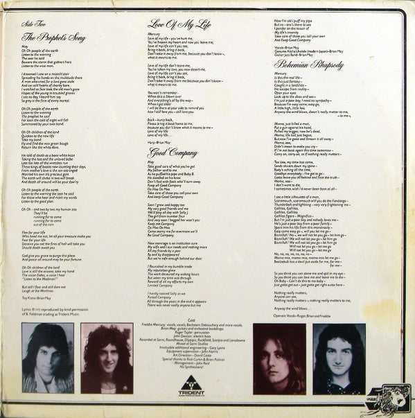Queen : A Night At The Opera (LP, Album, SP )