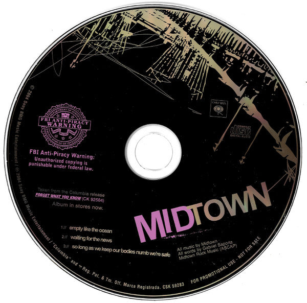 Midtown : 3-Song Sampler (CD, Promo, Smplr)