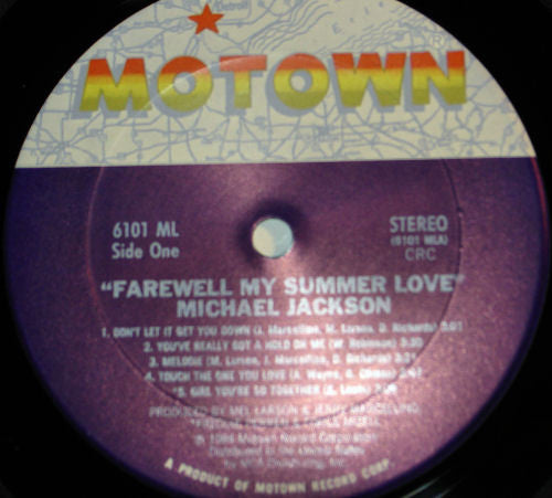Michael Jackson : Farewell My Summer Love (LP, Album, Club, Car)