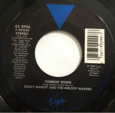 Ziggy Marley And The Melody Makers : Tumblin' Down (7", Single, AR )