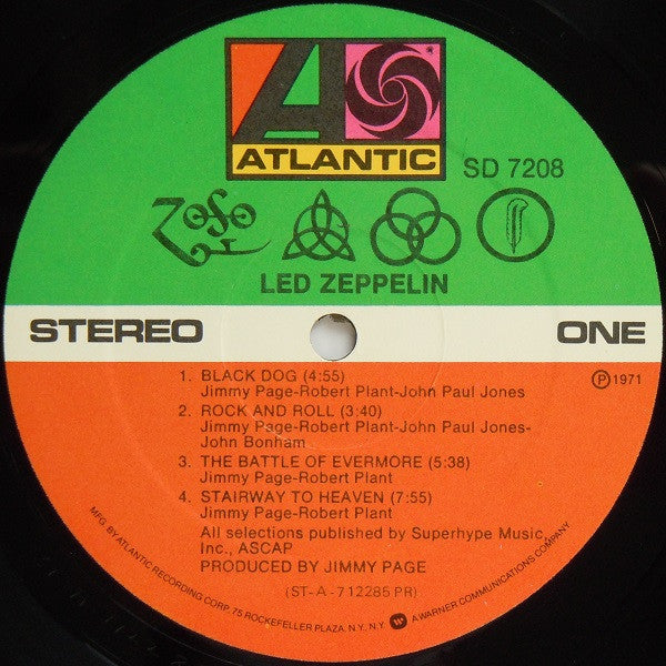 Led Zeppelin : Untitled (LP, Album, RP, Pre)