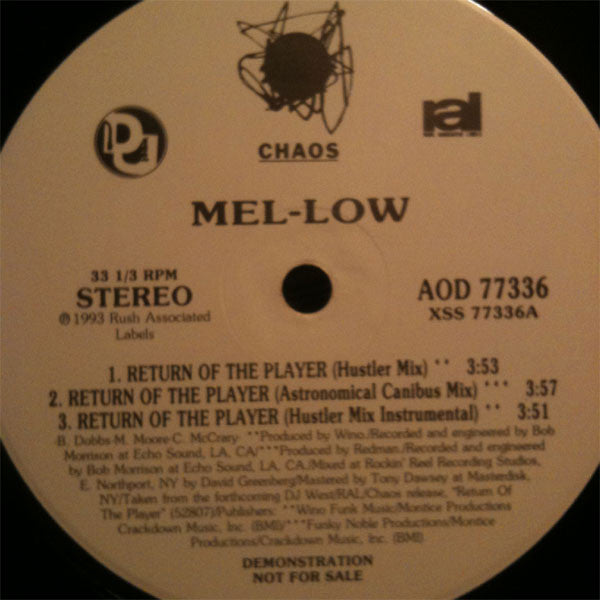 Mel-Low : Return Of The Player (12", Maxi, Promo)