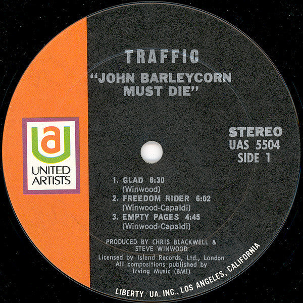 Traffic : John Barleycorn Must Die (LP, Album, Pit)