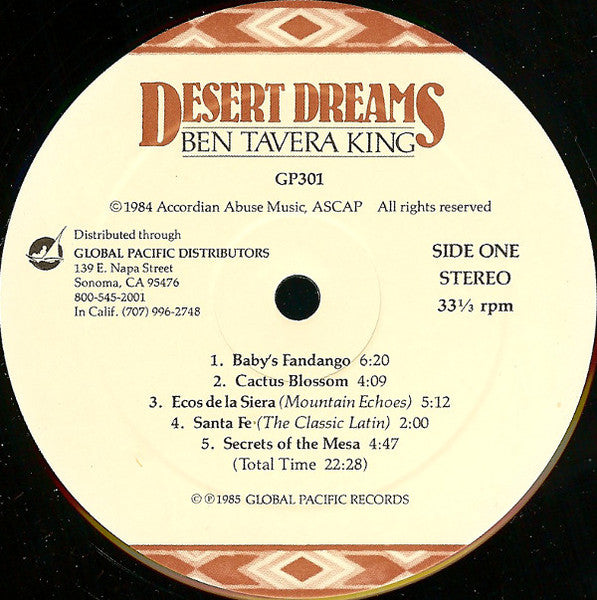 Ben Tavera King : Desert Dreams (LP)