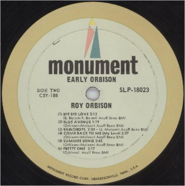 Roy Orbison : Early Orbison (LP, Album, Comp)