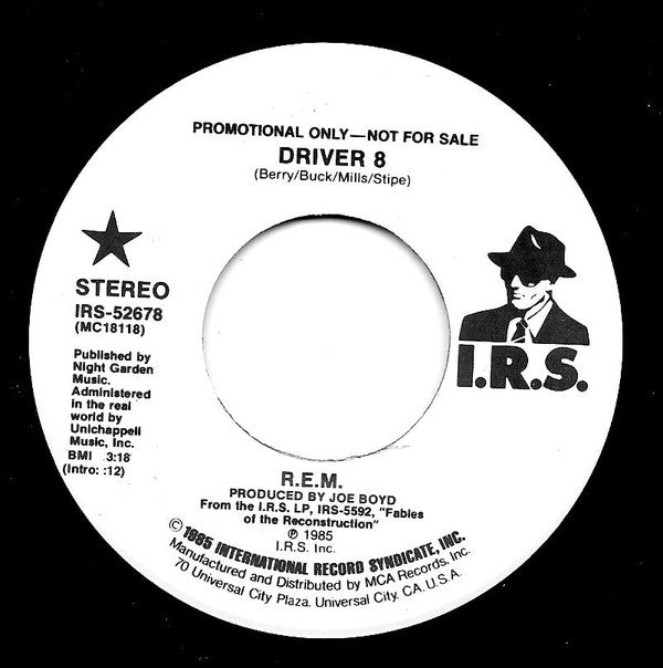 R.E.M. : Driver 8 (7", Promo)