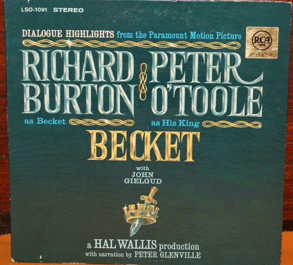 Laurence Rosenthal : Becket (Dialogue Highlights From The Paramount Film) (LP, gat)