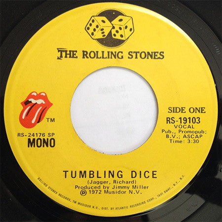 The Rolling Stones : Tumbling Dice (7", Single, Mono)