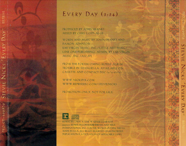 Stevie Nicks : Every Day (CD, Single, Promo)