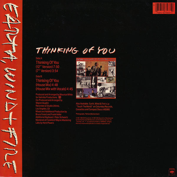 Earth, Wind & Fire : Thinking Of You (12" Mixes) (12")