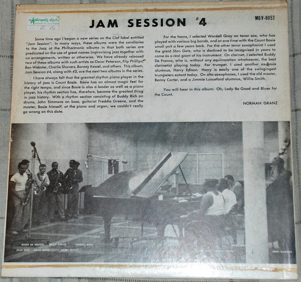 Various : Norman Granz' Jam Session #4 (LP, Album, Mono, RE)