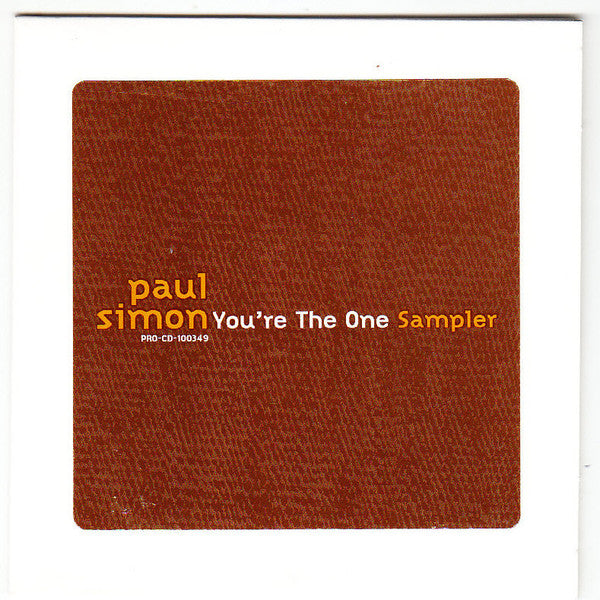 Paul Simon : You're The One  (CD, Promo, Smplr)
