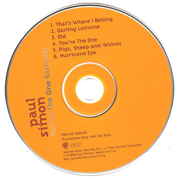 Paul Simon : You're The One  (CD, Promo, Smplr)