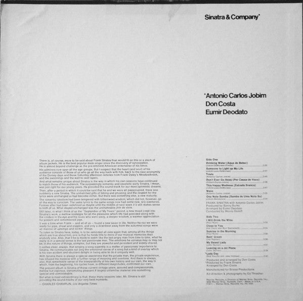 Frank Sinatra : Sinatra & Company (LP, Album, RE, Win)
