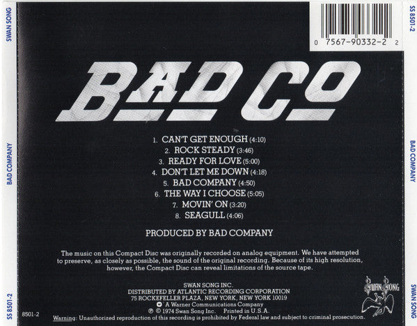 Bad Company (3) : Bad Company (CD, Album, RE, Spe)