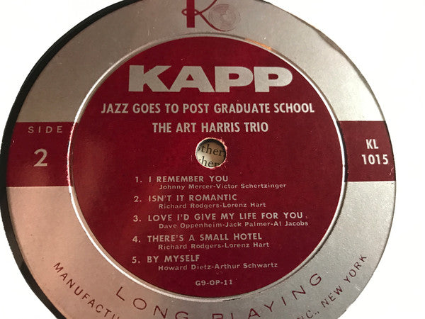 The Art Harris Trio : Jazz Goes To Post Graduate School (LP, Album, Mono)