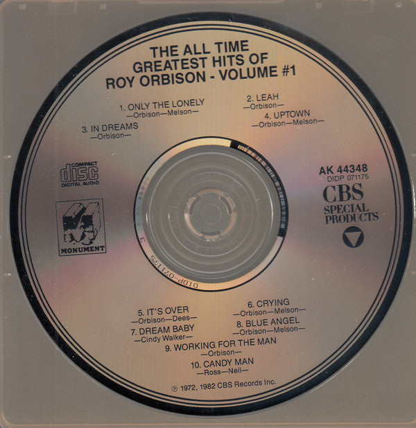 Roy Orbison : The All-Time Greatest Hits Of Roy Orbison (Volume One) (CD, Comp, RE)