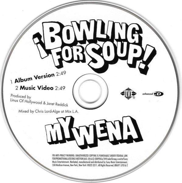 Bowling For Soup : My Wena (CD, Single, Enh, Promo)