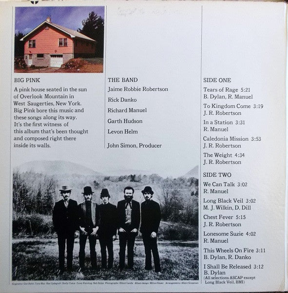The Band : Music From Big Pink (LP, Album, RP, Gre)