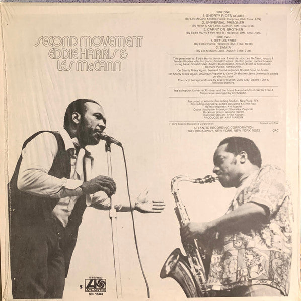 Eddie Harris & Les McCann : Second Movement (LP, Album, Pre)