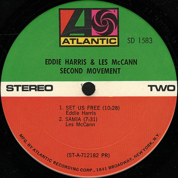 Eddie Harris & Les McCann : Second Movement (LP, Album, Pre)