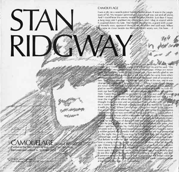 Stan Ridgway : Camouflage (12", Single, Promo)