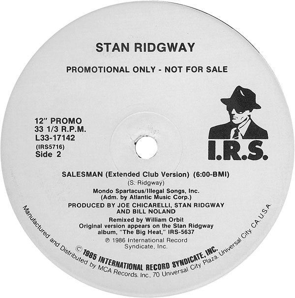 Stan Ridgway : Camouflage (12", Single, Promo)