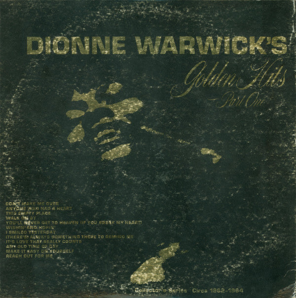 Dionne Warwick : Dionne Warwick's Golden Hits - Part One (LP, Comp, Mon)