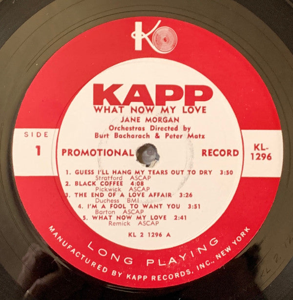 Jane Morgan : What Now My Love? (LP, Mono, Promo)