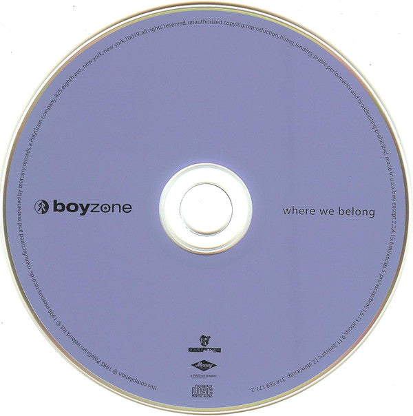 Boyzone : Where We Belong (CD, Album)